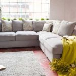 Sarok kanapé egy kényelmes nappali számára