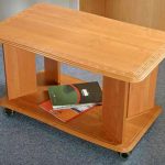 Rechthoekige houten salontafel
