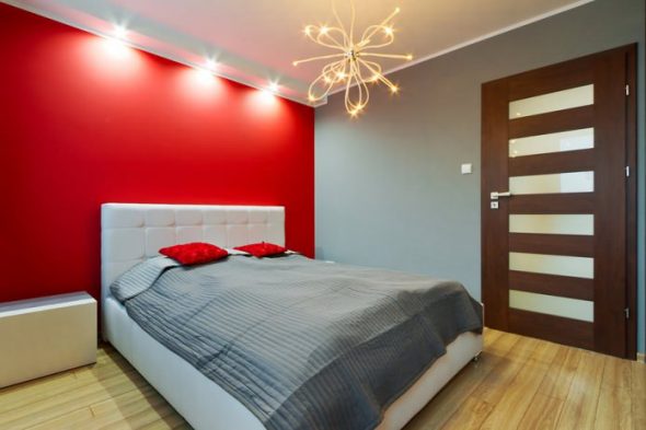 Slaapkamer in minimalistische stijl