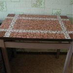 Csempe mozaik asztal