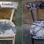 Decoupage város székek