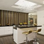 Extravagant Striped Kitchen Without Top Cabinets