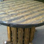 Ronde massief houten tafel