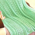 Plaid en tricot vert pour enfants