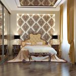Klasická ložnice s krásnou postelí a šatnou
