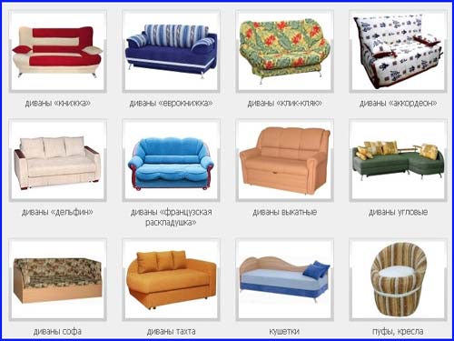 A kanapék típusai