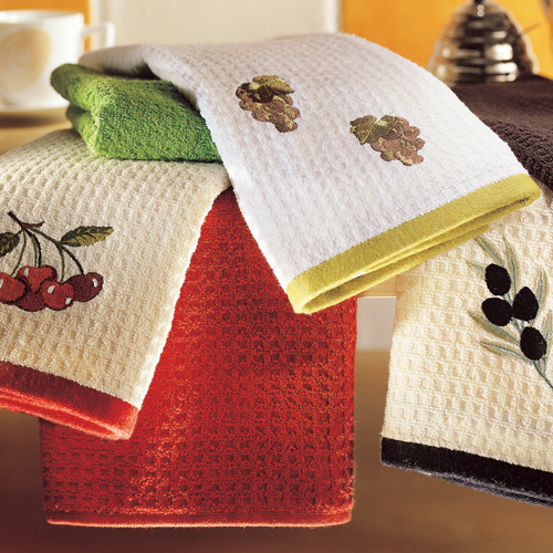 Asciugamani di diversi tessuti
