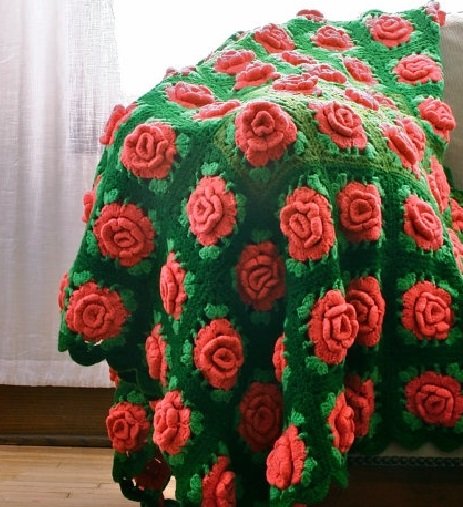Elegáns rózsás takaró