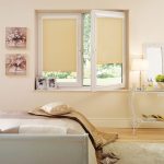 Design della camera da letto nei toni del beige