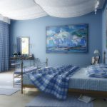 צבע כחול יעזור ליצור אווירה טובה ורגועה בחדר השינה.