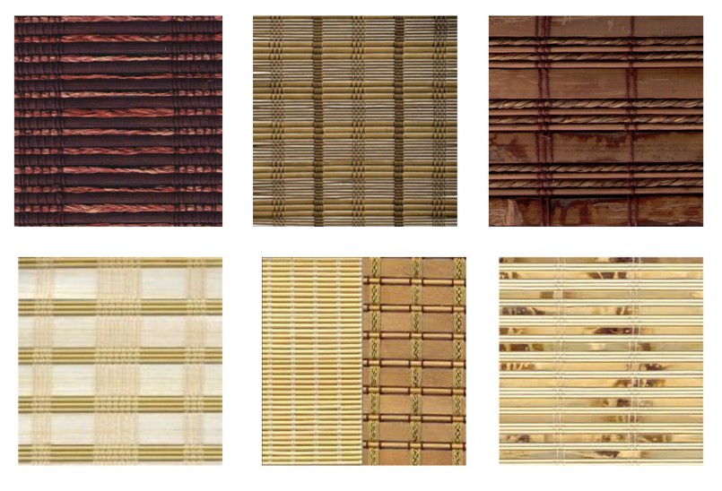 Változatos képek a bambusz függönyökön