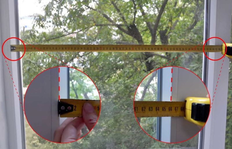 قياس عرض قماش للستائر مع أدلة