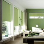 Grön färg i sovrummets inre