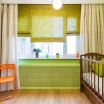 Vihreä väri lastenhuoneen sisätiloissa