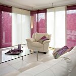 Genomskinliga gardiner burgundy och krämfärg