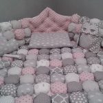 Bed set met deken met behulp van bonbon-techniek