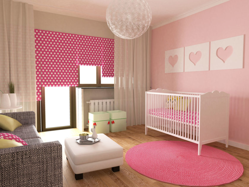 Design per la stanza dei bambini per un neonato