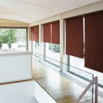 Gardiner rullad brun färg för panoramafönster