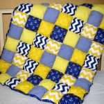 Modré a žluté objem deku v námořních stylu
