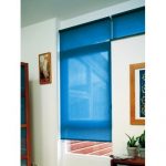 Blue roller blinds nya pintu balkoni