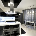 Bilik dapur-ruang makan dalam gaya moden