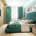 Camera da letto di design allungata