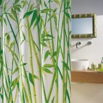 Bilden av bambu på PVC-gardin