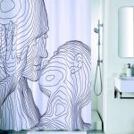 Rideau de douche synthétique avec un motif