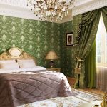 וילונות ירוקים בחדר השינה