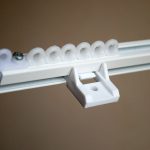 Eenvoudige aluminium gordijnrail voor bevestiging aan het plafond