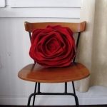 Röd kudde för stol