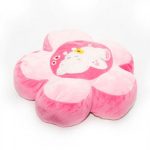 Cuscino rosa con ippopotamo dal velluto
