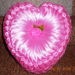 Domácí růžová stuha polštář