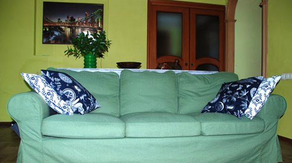 Decoratieve kussens in het interieur