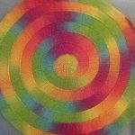 Plaid multicolore rotondo 10 anelli