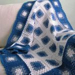 Blue-Blue Grandma Square Crocheted Crochet