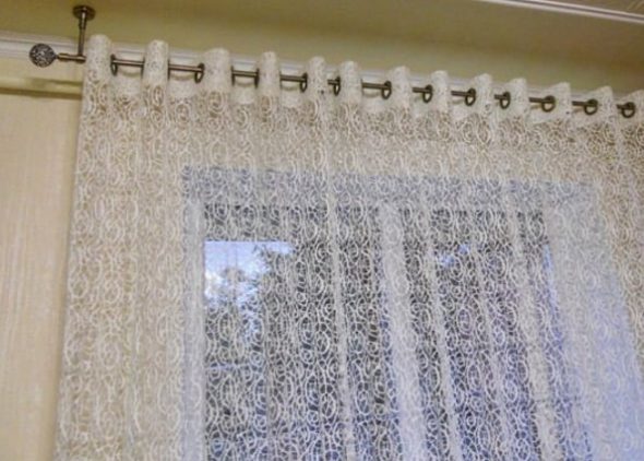 Valet av gardiner på grommen