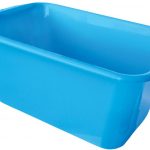 Plastic bassinblauwe kleur voor het wassen van tule