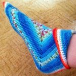Pletené ponožky ze čtverců