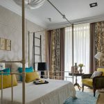 vackra gardiner i lägenhetens interiörfoto