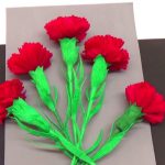 Carnations dari tuala wanita lakukan sendiri reka bentuk idea