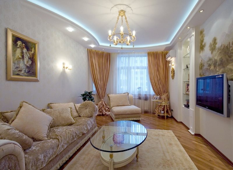 Interieur woonkamer in klassieke stijl