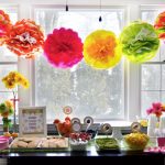 Pomponger från designer servetter multicolored