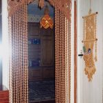 Reka bentuk pintu bergaya dengan tirai tali