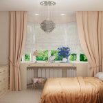 korta gardiner till fönsterbrädan i sovrummet designfoto