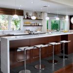 gordijnen voor de keuken in een modern fotoontwerp