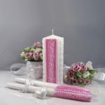 foto di decorazioni di candele di nozze