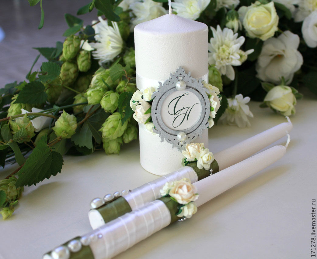 disegno di foto di candele di nozze