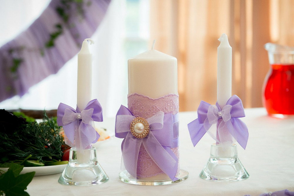 options de photo de bougies de mariage