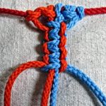 Macrame simpulan tali warna yang berbeza
